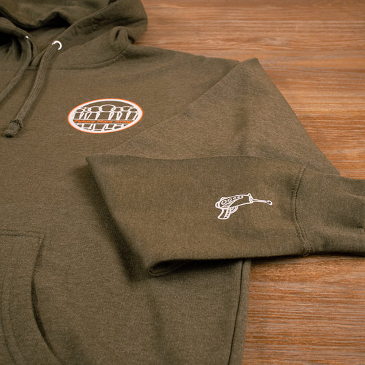 Lightweight Classic Logo Hoodie (Army Heather)