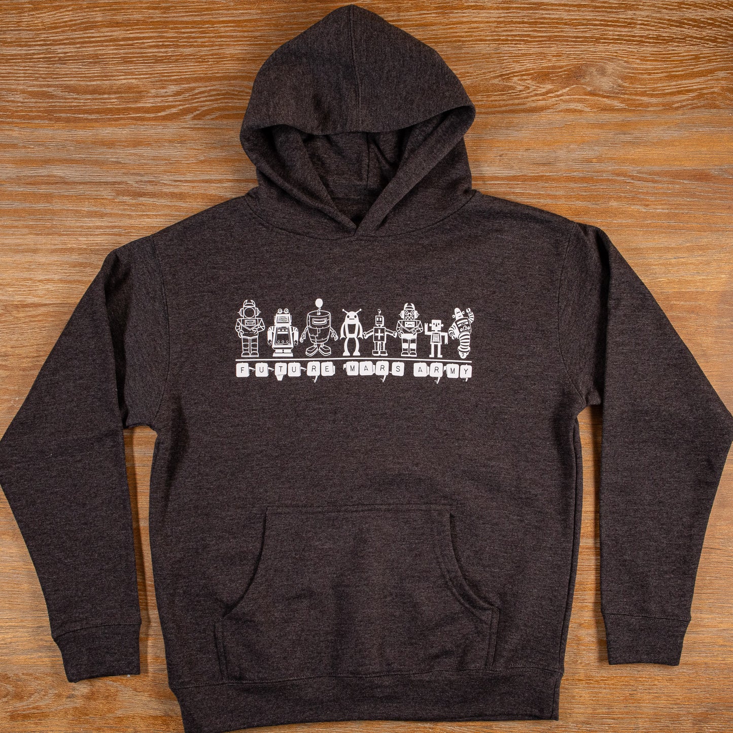 Youth - Robot Hoodie (Charcoal heather)