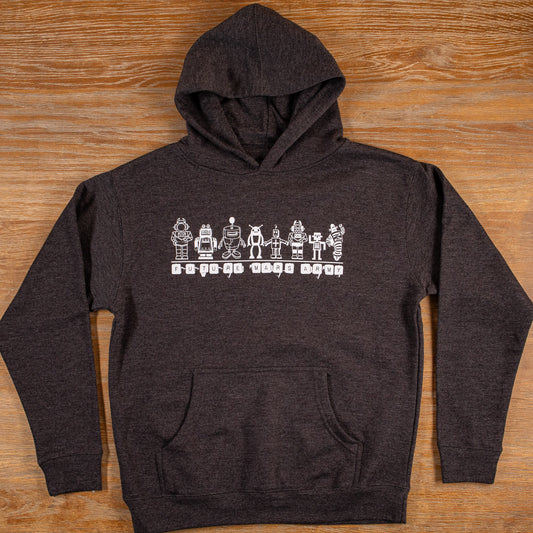 Youth - Robot Hoodie (Charcoal heather)