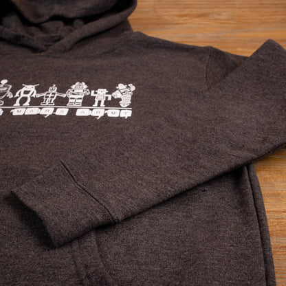 Youth - Robot Hoodie (Charcoal heather)