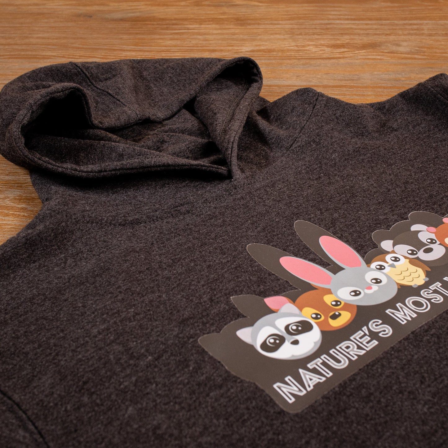 Youth - Natures Most Wanted Hoodie (Charcoal heather)