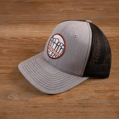 Classic Logo Trucker Hat (Heather Grey & Black)